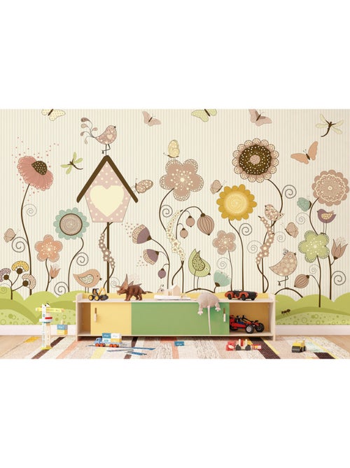 Papier peint intissé - Jardin vert ensoleillé - 375x270 cm - Kiabi