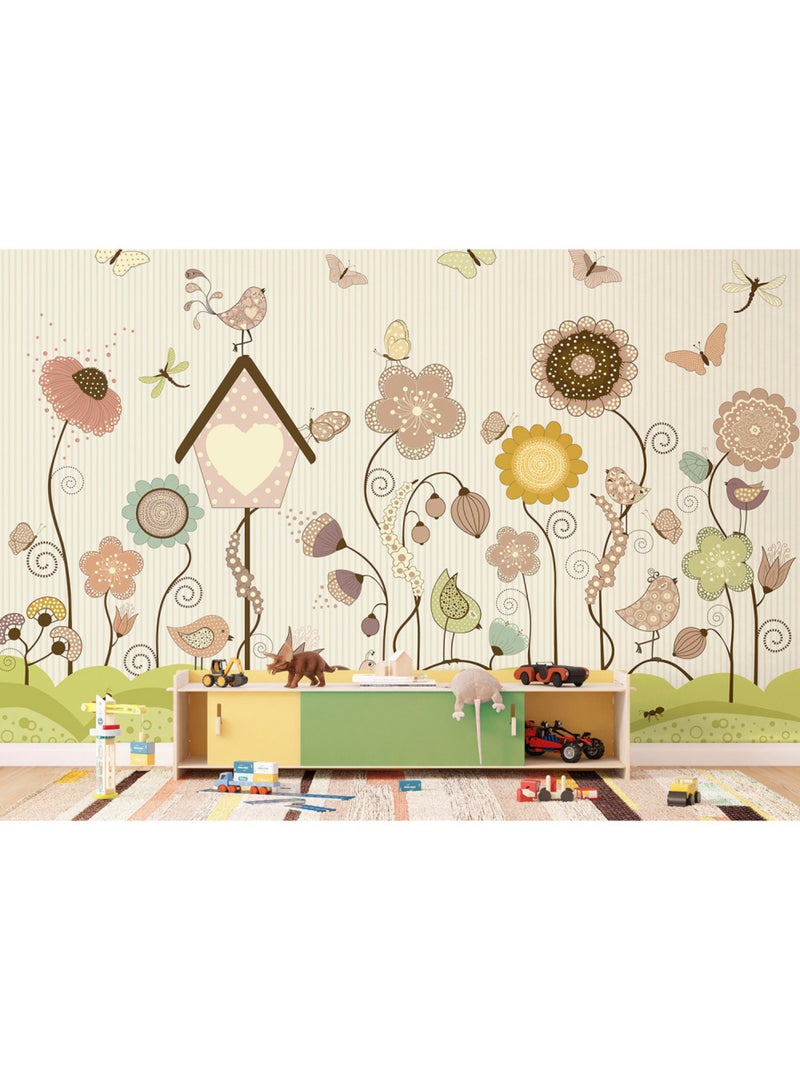 Papier peint intissé - Jardin vert ensoleillé - 375x270 cm Multicolore - Kiabi