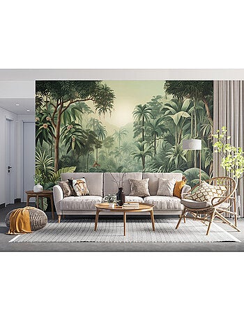 Papier peint intissé - Jungle aquarelle - 375x270 cm