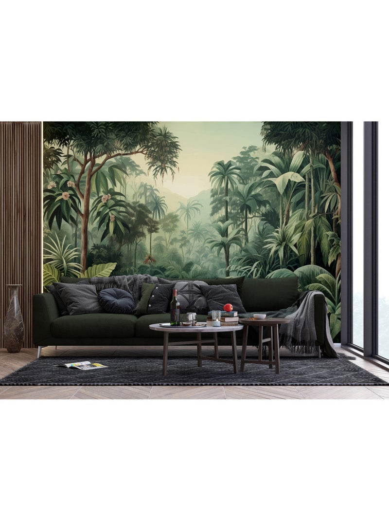 Papier peint intissé - Jungle aquarelle - 375x270 cm Multicolore - Kiabi