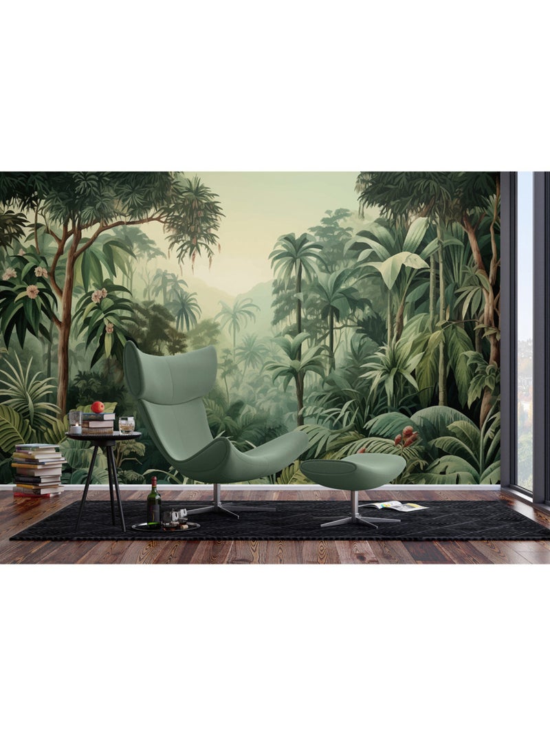 Papier peint intissé - Jungle aquarelle - 375x270 cm Multicolore - Kiabi