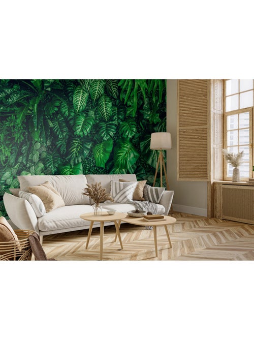 Papier peint intissé - Jungle d'émeraude - 375x270 cm - Kiabi