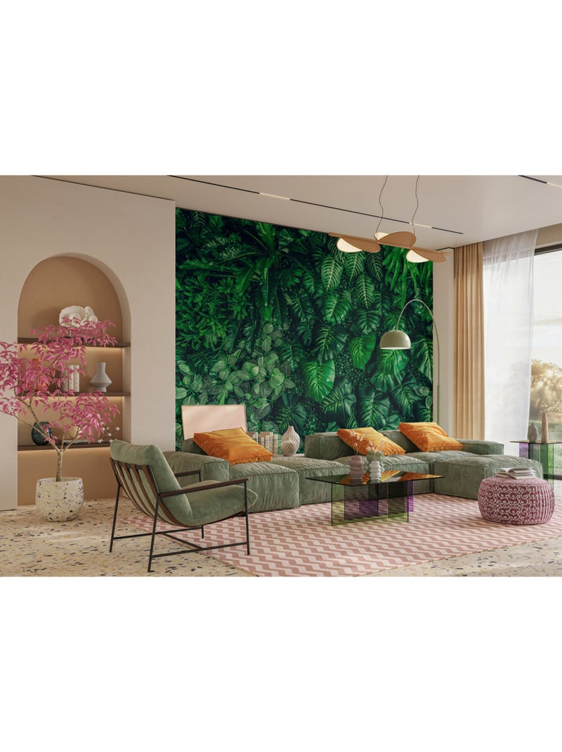 Papier peint intissé - Jungle d'émeraude - 375x270 cm Multicolore - Kiabi