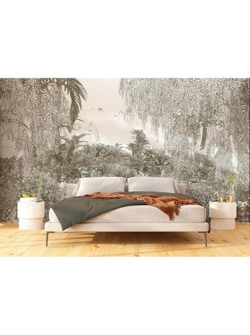Papier peint intissé - Jungle dessinée - 375x270 cm - Kiabi
