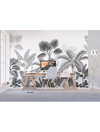 Papier peint intissé - Jungle Noir - 375x270 cm