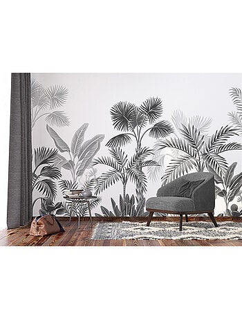Papier peint intissé - Jungle Noir - 375x270 cm