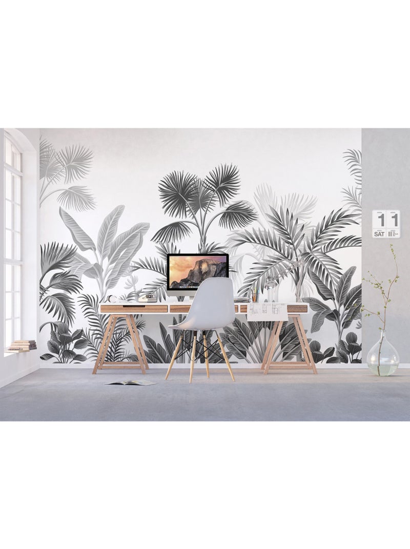 Papier peint intissé - Jungle Noir - 375x270 cm Multicolore - Kiabi