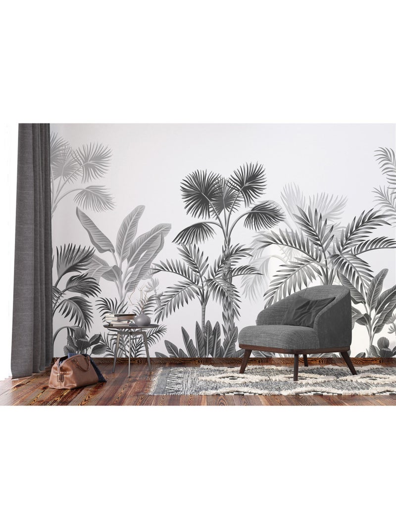 Papier peint intissé - Jungle Noir - 375x270 cm Multicolore - Kiabi