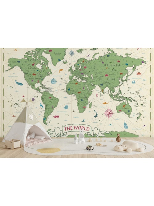 Papier peint intissé - Le monde classique des enfants - 375x270 cm - Kiabi