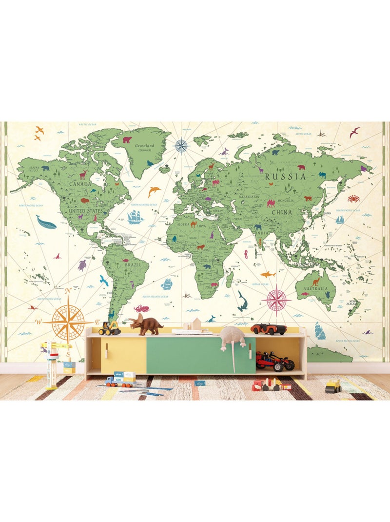 Papier peint intissé - Le monde classique des enfants - 375x270 cm Multicolore - Kiabi