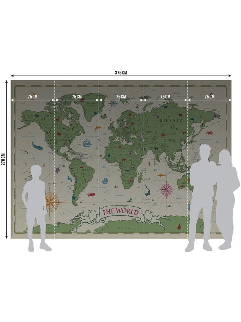 Papier peint intissé - Le monde classique des enfants - 375x270 cm Multicolore - Kiabi