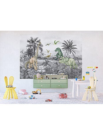 Papier peint intissé - Le monde des dinosaures délavé - 252x182 cm