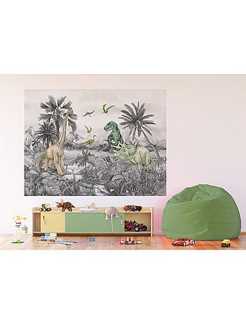 Papier peint intissé - Le monde des dinosaures délavé - 252x182 cm