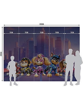 Papier peint intissé - L'équipe complète du film Pat'Patrouille - 375x270 cm