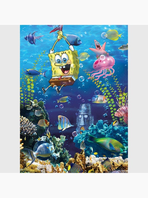 Papier peint intissé - Les aventures sous-marines de Bob l'éponge - 182x252 cm - Kiabi