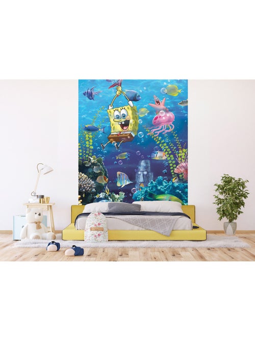 Papier peint intissé - Les aventures sous-marines de Bob l'éponge - 182x252 cm - Kiabi