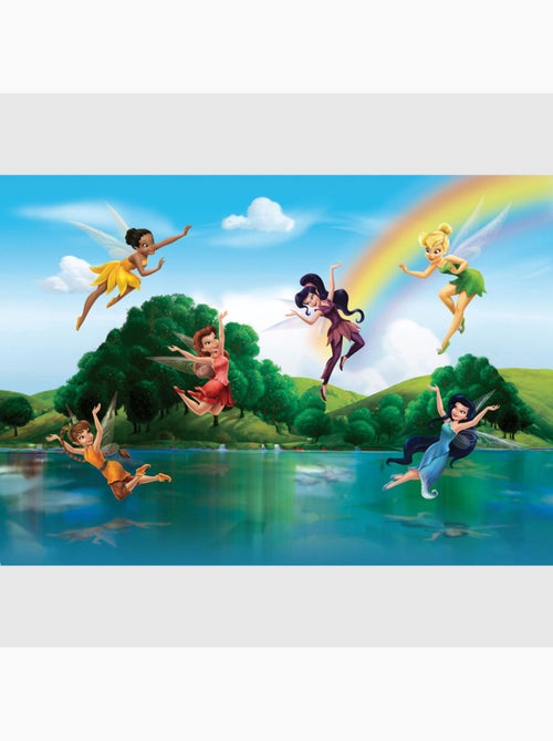 Papier peint intissé - Les fées Disney sous l'arc-en-ciel - 360x254 cm - Kiabi