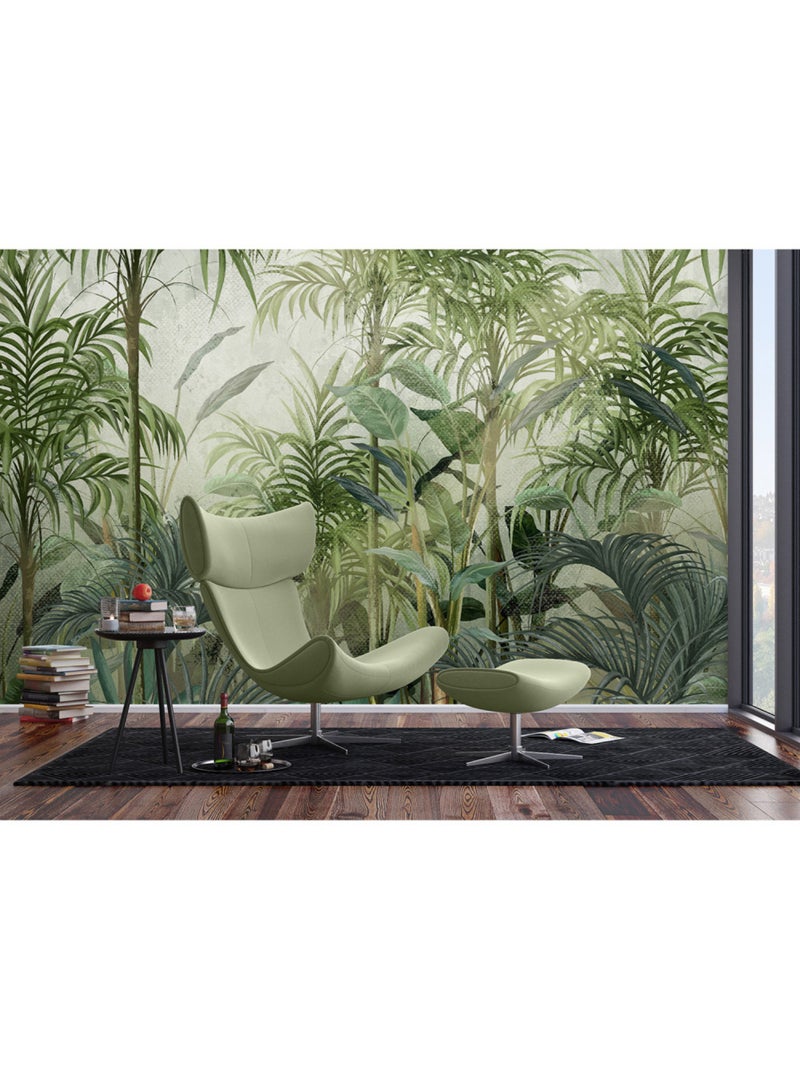 Papier peint intissé - Lever de soleil dans la jungle - 375x270 cm Multicolore - Kiabi