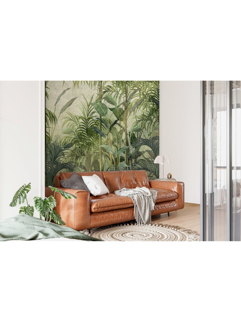 Papier peint intissé - Lever de soleil dans la jungle - 375x270 cm Multicolore - Kiabi