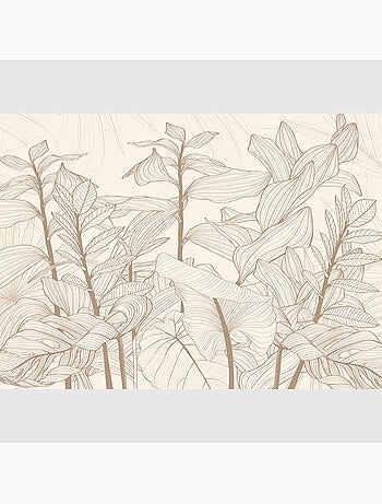Papier peint intissé - Lignes tropicales sans couture - 375x270 cm