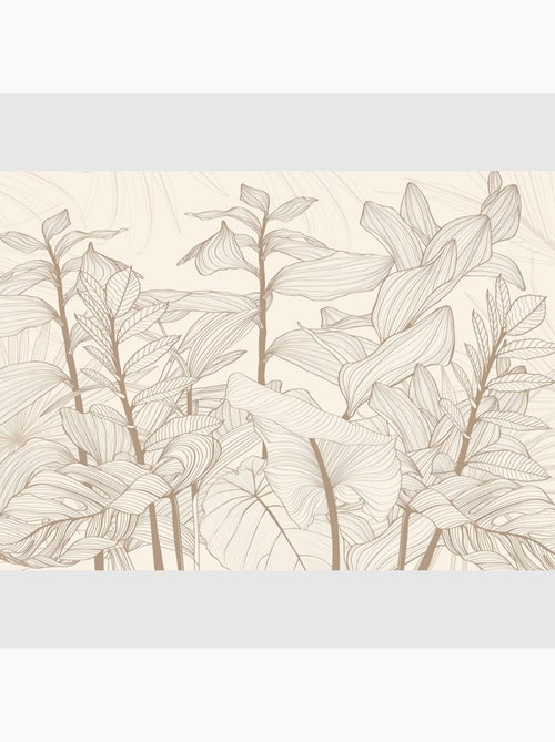 Papier peint intissé - Lignes tropicales sans couture - 375x270 cm - Kiabi