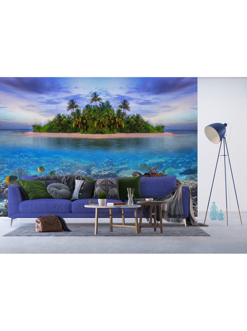 Papier peint intissé - L'île - 360x270 cm Multicolore - Kiabi