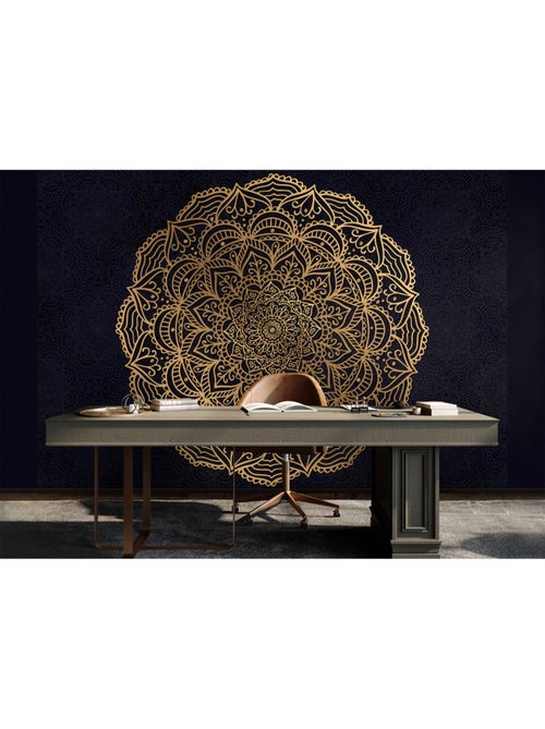 Papier peint intissé - Mandala ornemental - 375x270 cm - Kiabi