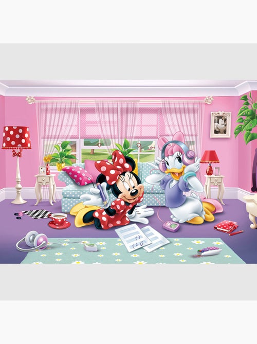 Papier peint intissé - Minnie et Daisy de Disney - 360x254 cm - Kiabi