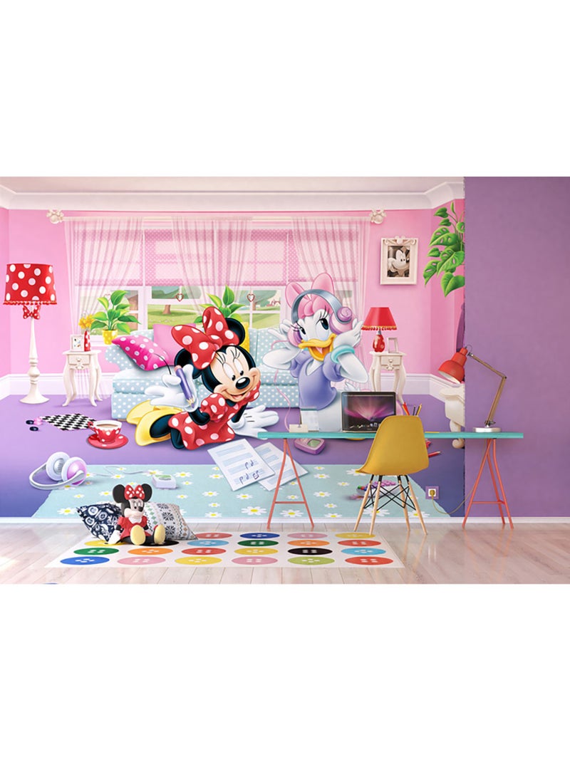 Papier peint intissé - Minnie et Daisy de Disney - 360x254 cm Multicolore - Kiabi