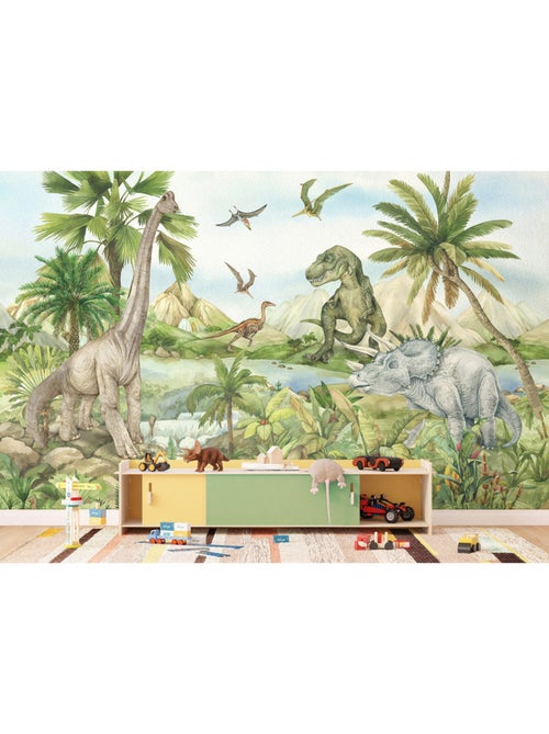Papier peint intissé - Monde des dinosaures - 375x270 cm - Kiabi
