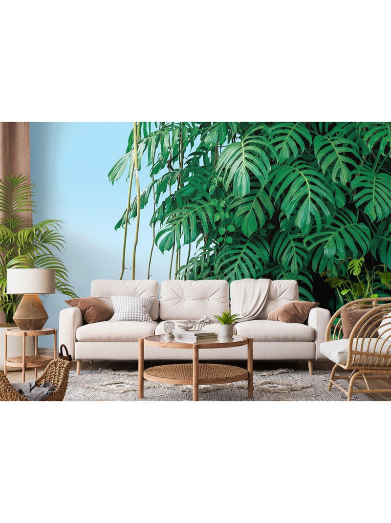 Papier peint intissé - Monstera - 375x270 cm Multicolore - Kiabi