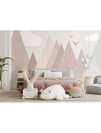 Papier peint intissé - Montagnes et nuages - 375x270 cm