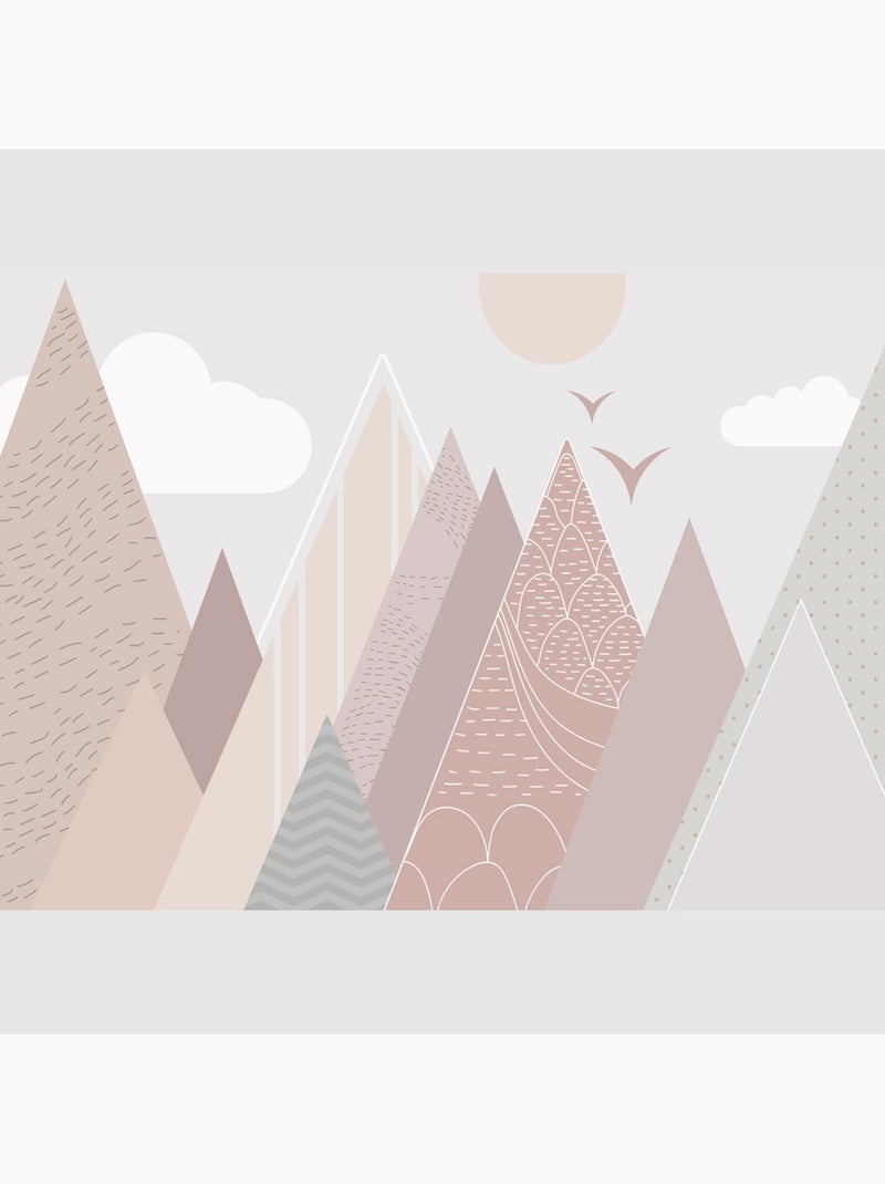 Papier peint intissé - Montagnes et nuages - 375x270 cm Multicolore - Kiabi