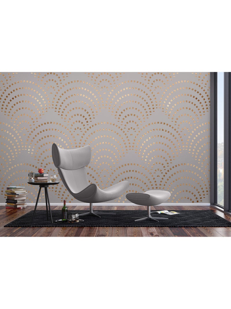 Papier peint intissé - Mosaïque de paon foncé - 375x270 cm Multicolore - Kiabi