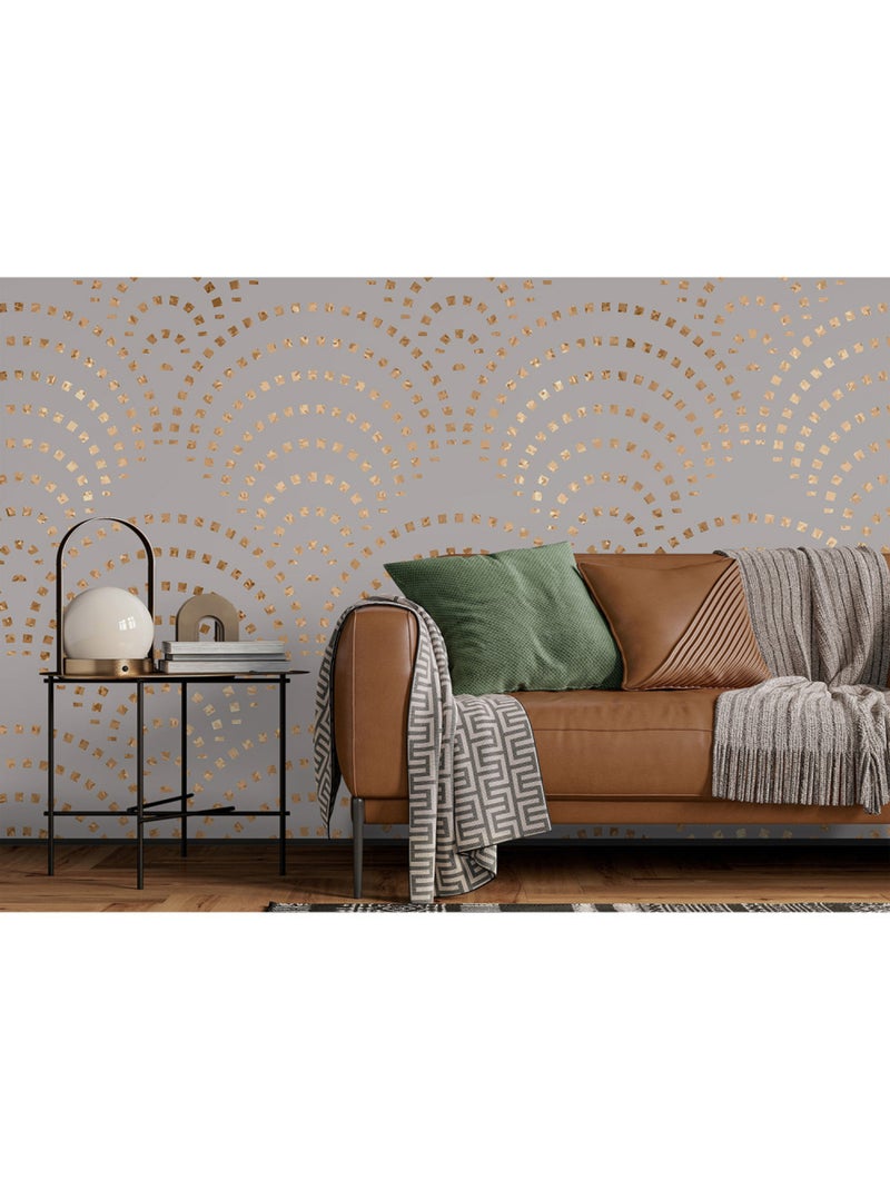 Papier peint intissé - Mosaïque de paon foncé - 375x270 cm Multicolore - Kiabi