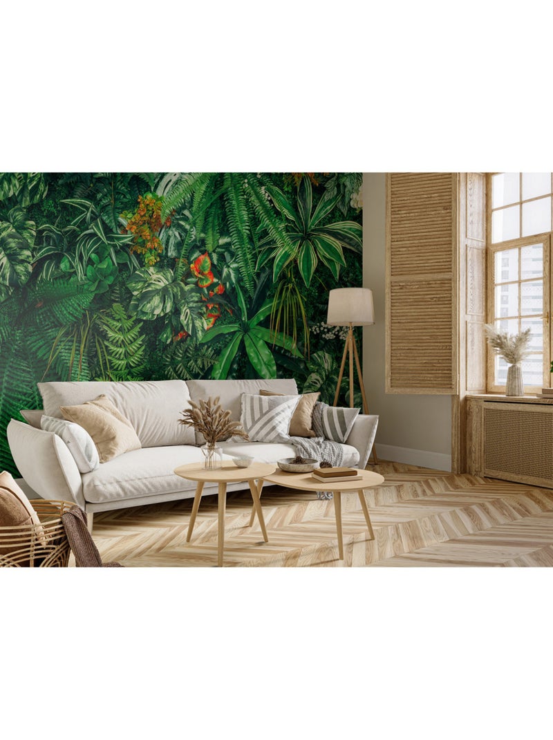 Papier peint intissé - Mur amazonien - 375x270 cm Multicolore - Kiabi
