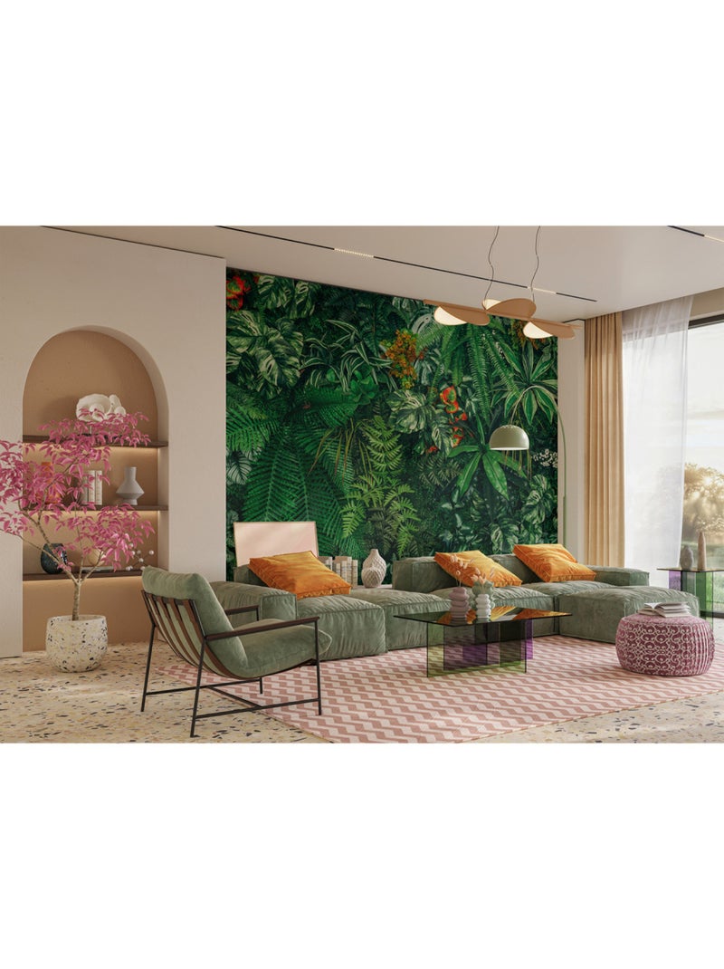 Papier peint intissé - Mur amazonien - 375x270 cm Multicolore - Kiabi