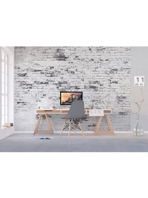Papier peint intissé - Mur de briques - 375x270 cm - Kiabi
