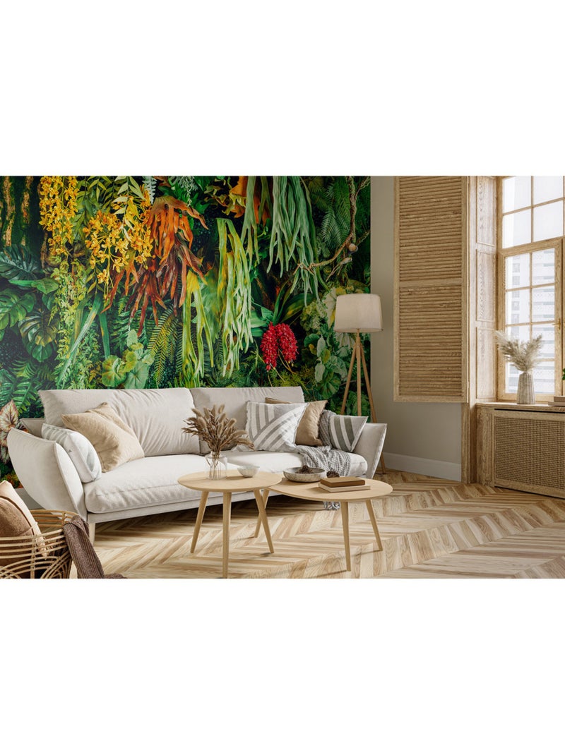 Papier peint intissé - Mur de la jungle - 375x270 cm Multicolore - Kiabi