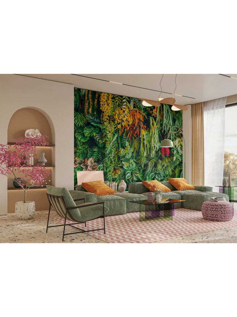 Papier peint intissé - Mur de la jungle - 375x270 cm Multicolore - Kiabi