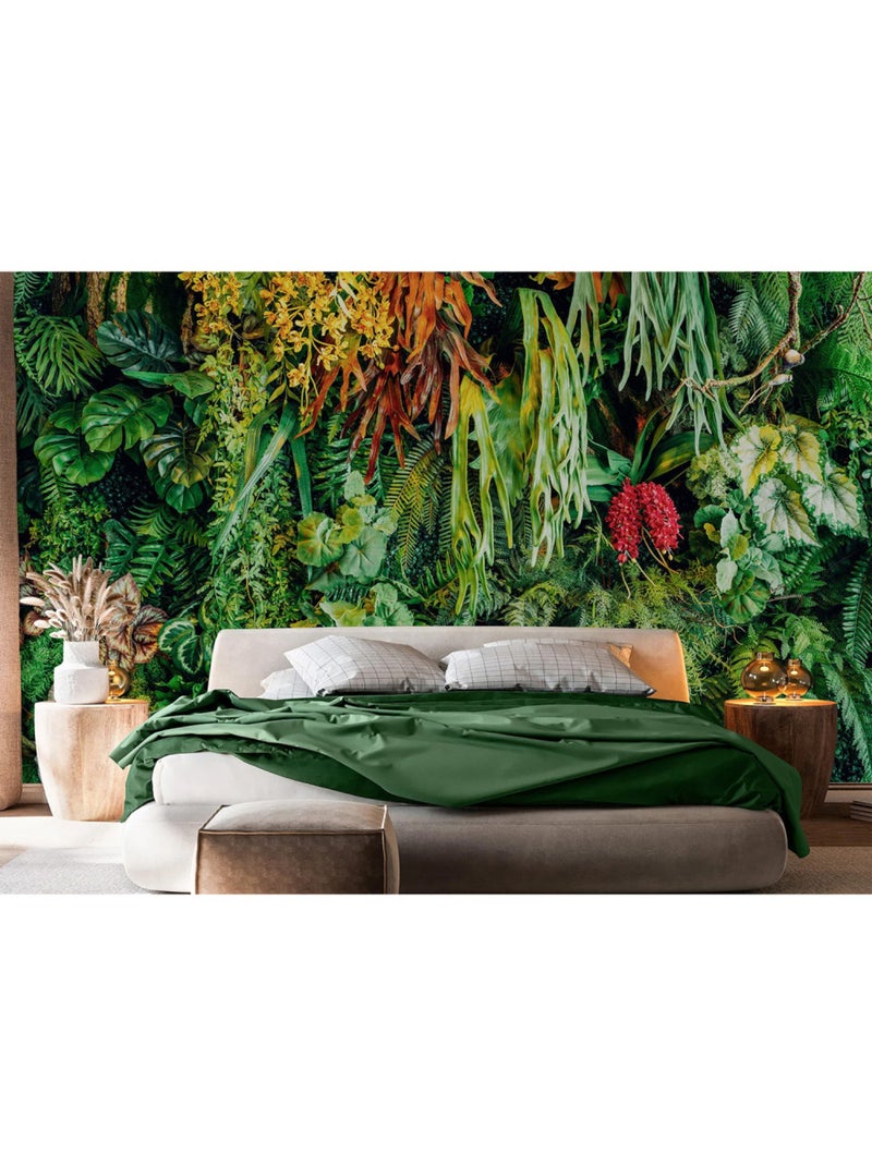 Papier peint intissé - Mur de la jungle - 375x270 cm Multicolore - Kiabi