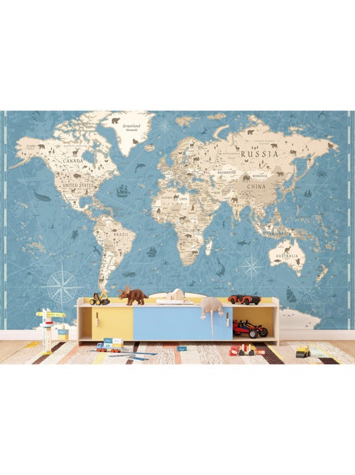 Papier peint intissé - Notre planète animale - 375x270 cm - Kiabi