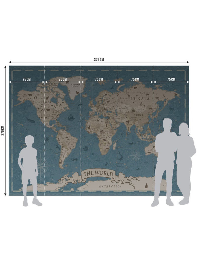 Papier peint intissé - Notre planète animale - 375x270 cm Multicolore - Kiabi