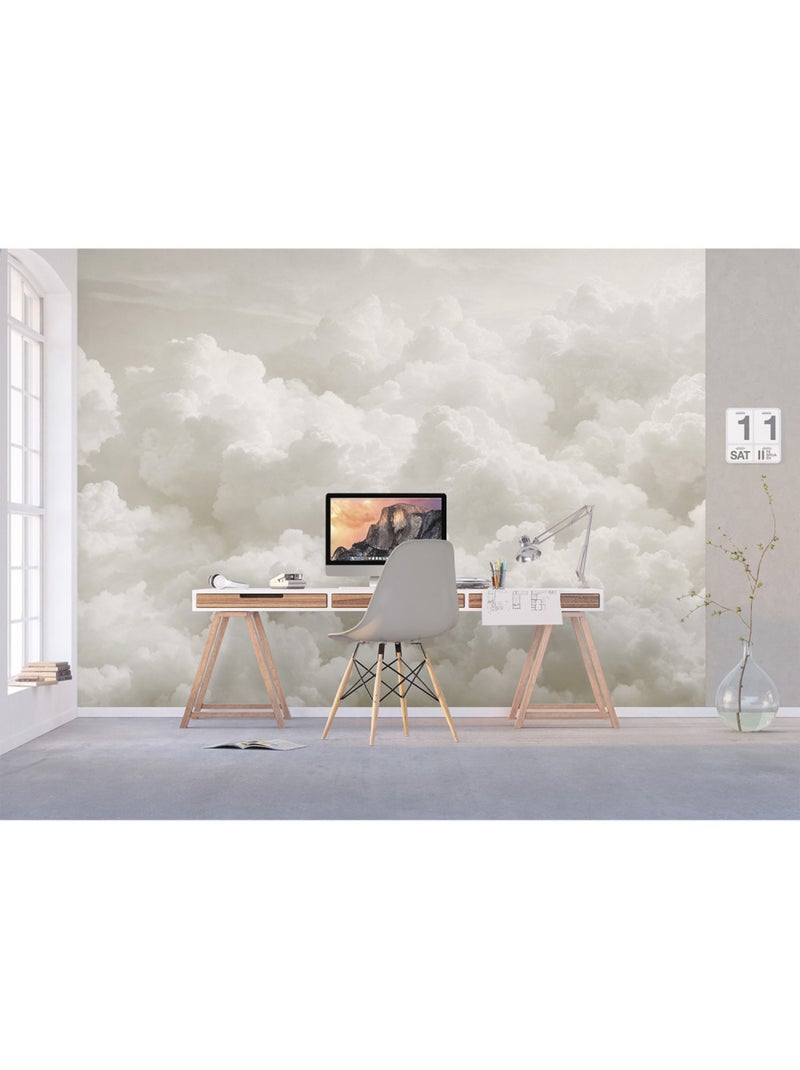 Papier peint intissé - Nuages gris - 375x270 cm Multicolore - Kiabi