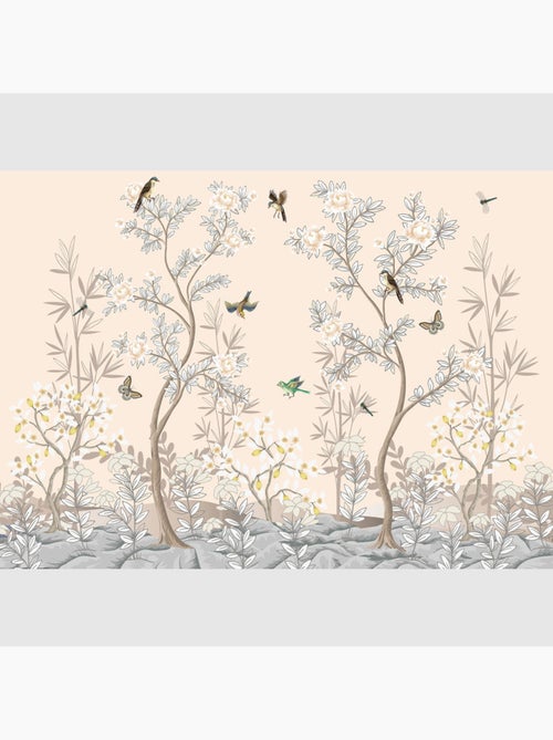 Papier peint intissé - Oiseaux chinois - 375x270 cm - Kiabi