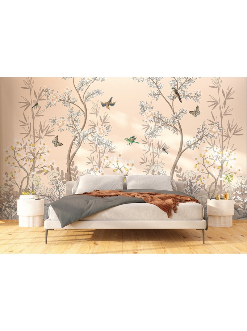 Papier peint intissé - Oiseaux chinois - 375x270 cm Multicolore - Kiabi