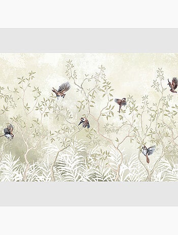 Papier peint intissé - Oiseaux pastel - 375x270 cm