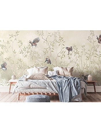 Papier peint intissé - Oiseaux pastel - 375x270 cm