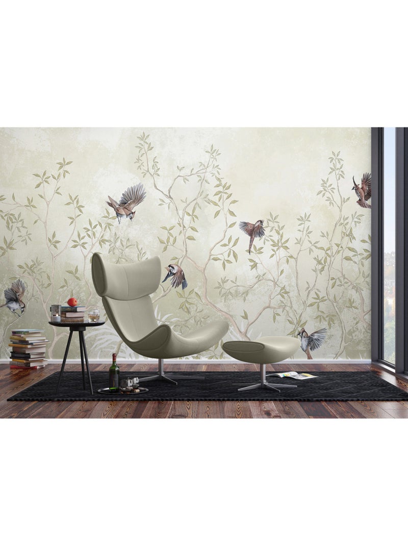 Papier peint intissé - Oiseaux pastel - 375x270 cm Multicolore - Kiabi