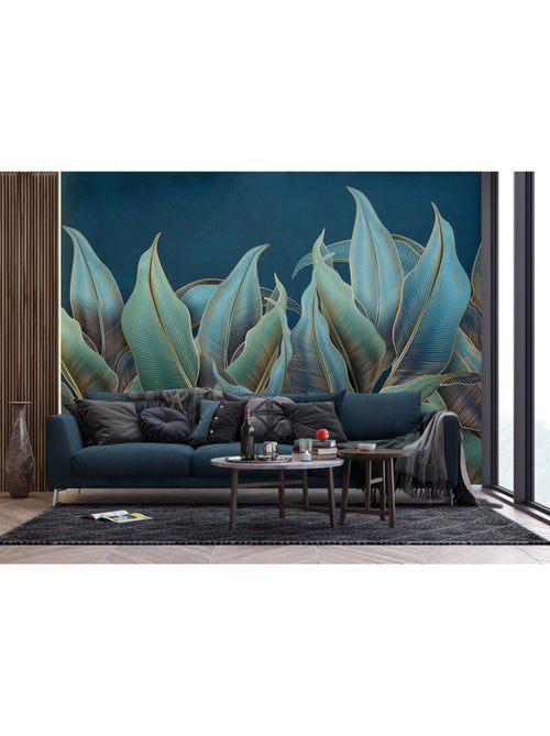 Papier peint intissé - Palmiers dorés - 375x270 cm - Kiabi